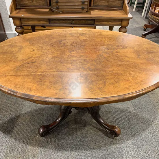 Burr Walnut Loo Table