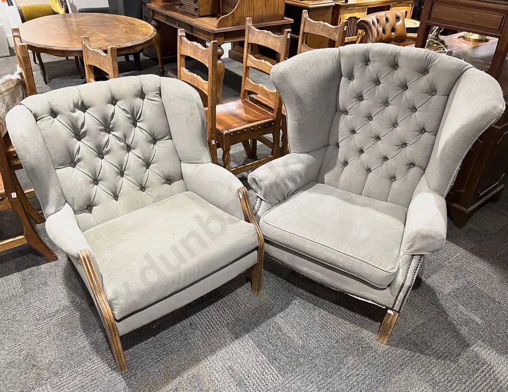 Two Wingback Armchairs Image 1++