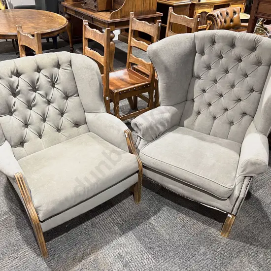 Two Wingback Armchairs
