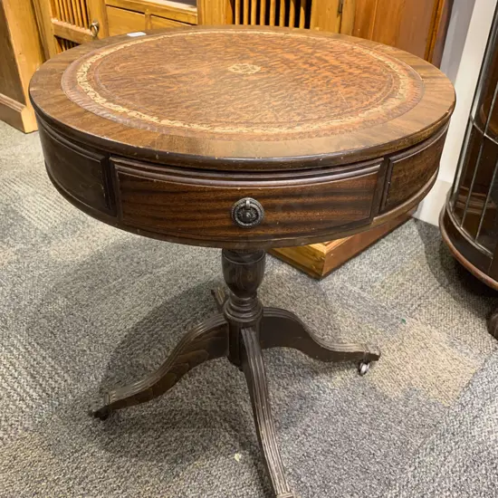 Repro Drum Top Occasional Table