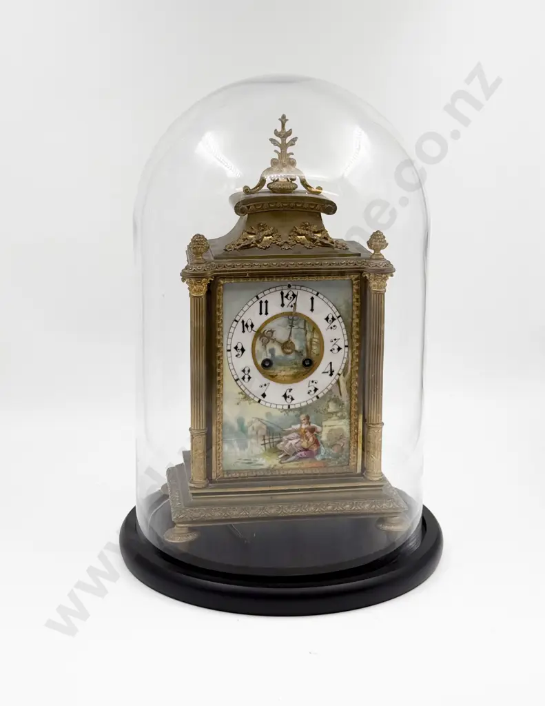 C19th French Dome Cased Mantle Clock Image 1++