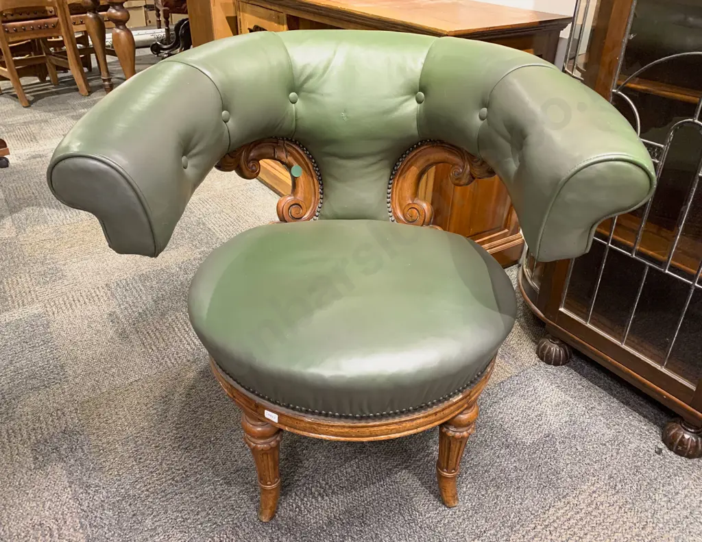 Repro Swivel Library Chair Image 1++