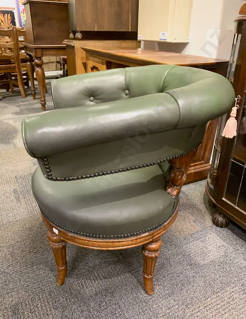 Repro Swivel Library Chair Image 1++