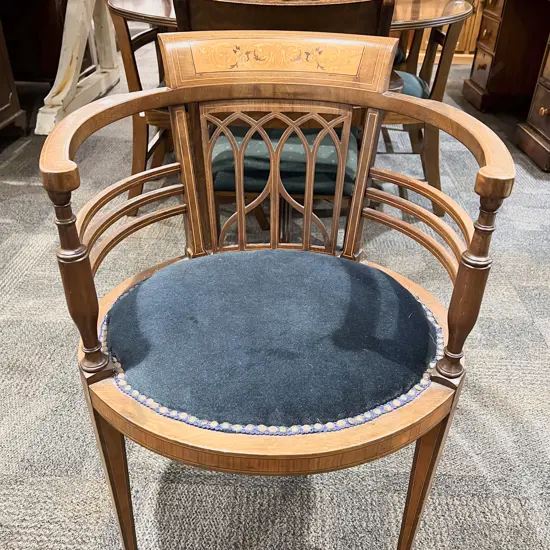 Mahogany Sheraton Revival Tub Chair