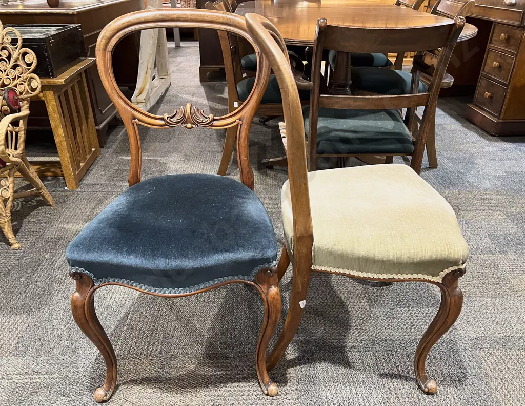 Six Balloon Back Dining Chairs Image 1++