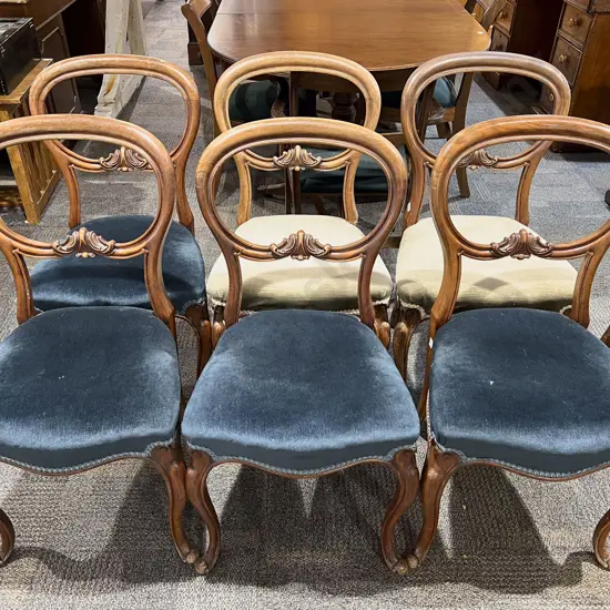 Six Balloon Back Dining Chairs