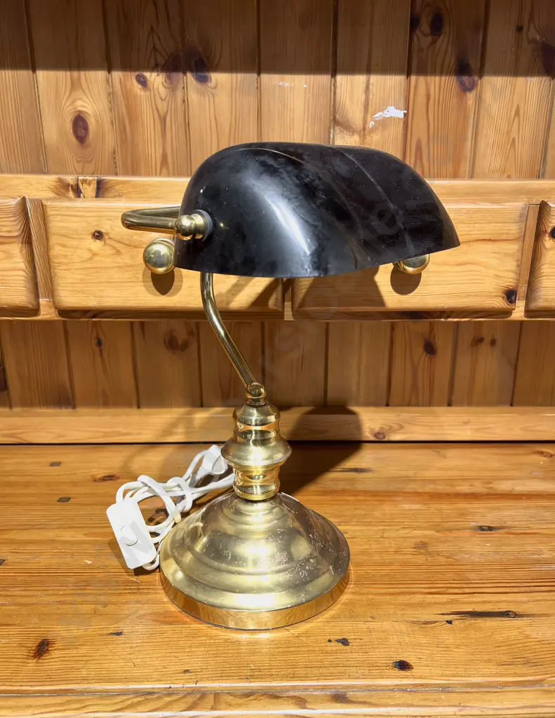 Brass Bankers Lamp Image 1++
