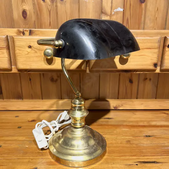 Brass Bankers Lamp