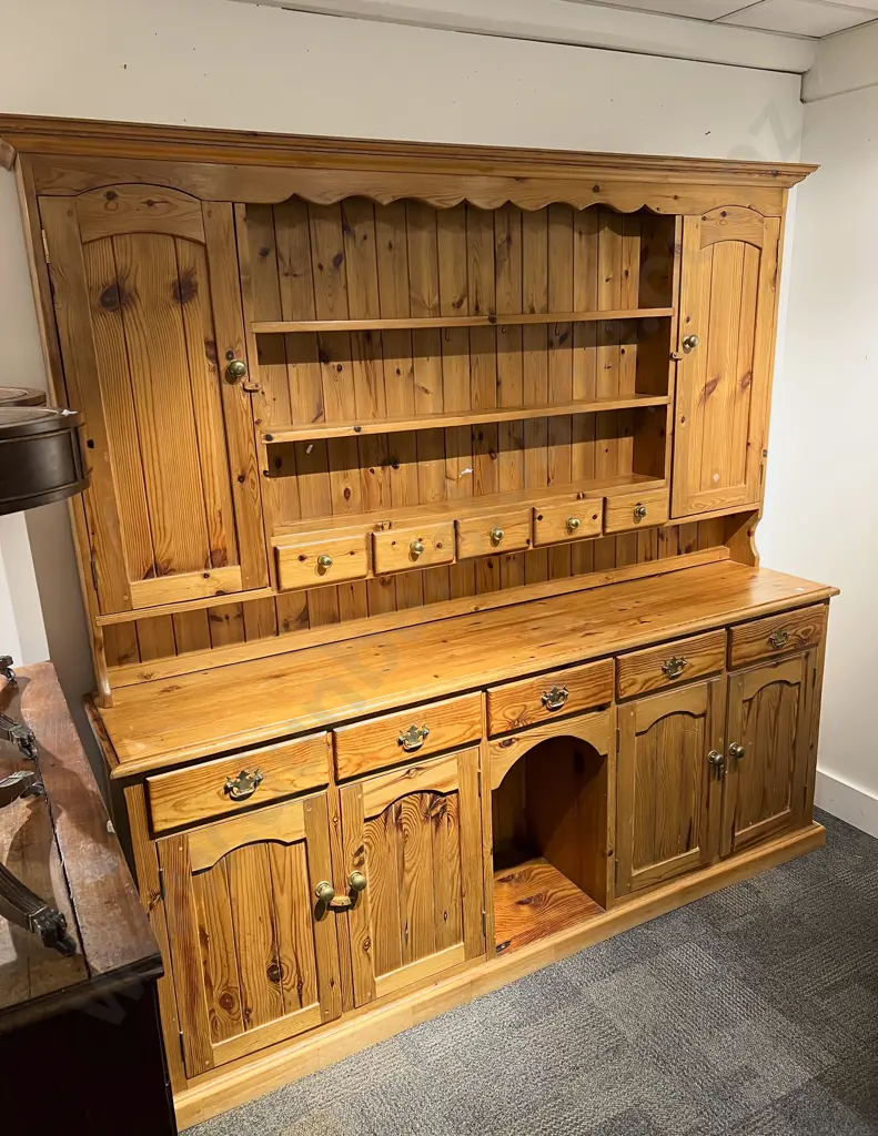 Large Country Pine Two Stage Kitchen Dresser Image 1++