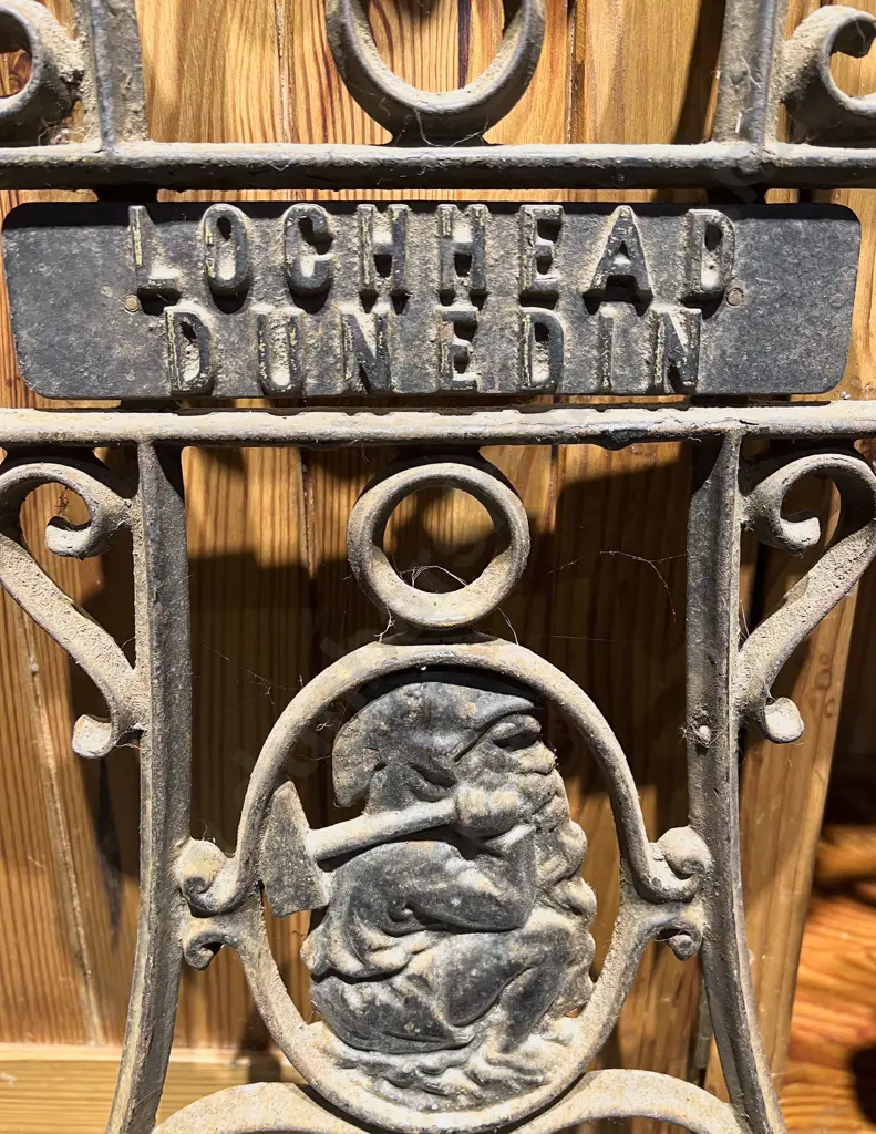 Pair of Vintage Wrought Metal Trestle Supports Image 1++