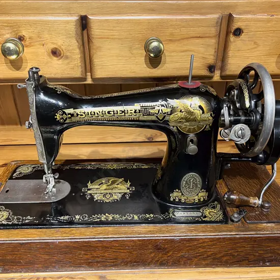 Oak Cased Singer Sewing Machine
