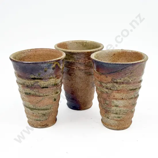 Three NZ Pottery Cups