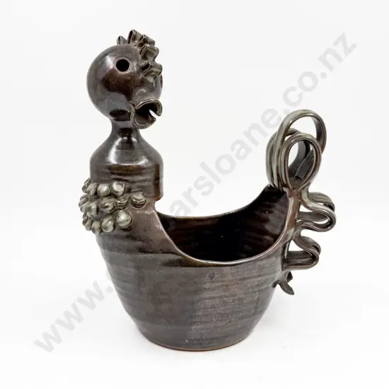 Barry Doyle Rooster Figure Fruit Bowl