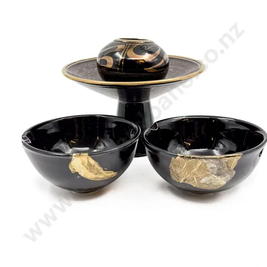 Peter Collis Tazza Two Bowls & Vase