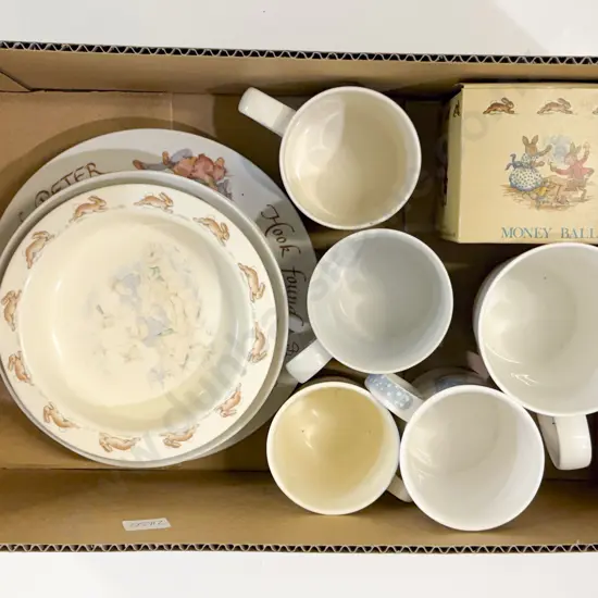 Box with RD Bunnykins etc