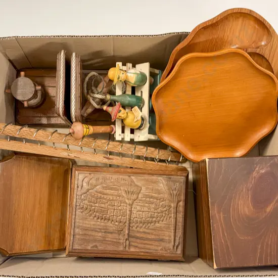 Box of Assorted Woodware