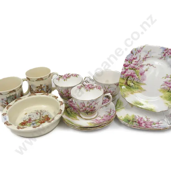 Bunnykins Bowl Two Cups & Part Royal Albert Teaset