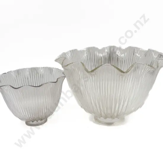 Two Fluted Glass Light Shades
