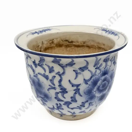 Modern Blue & White Jardiniere