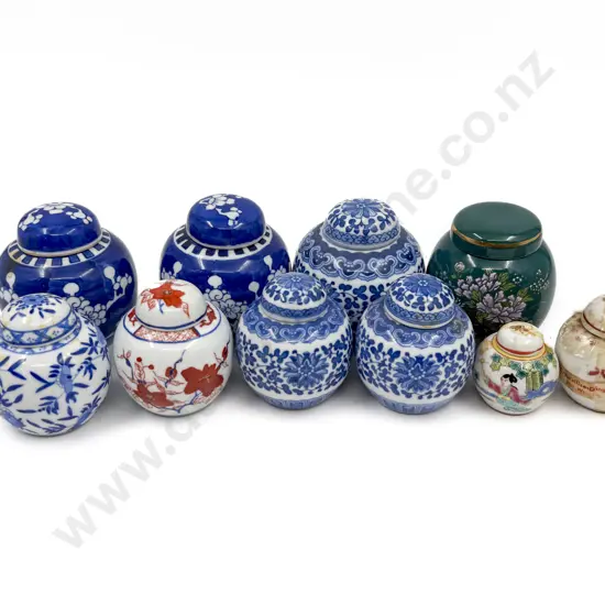 Small Box with Ten Small Ginger Jars
