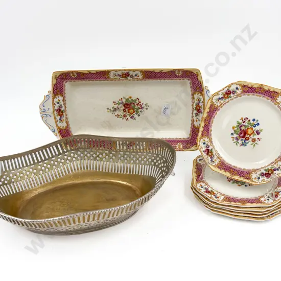 Plated Fruit Bowl & Alfred Meakin Sandwich Set