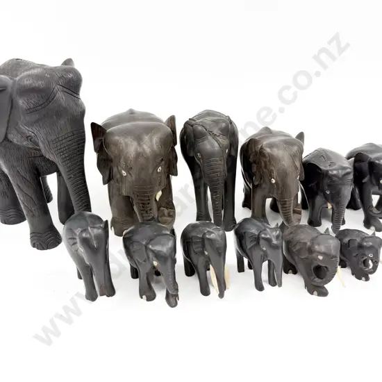 Box of Ebony Elephants