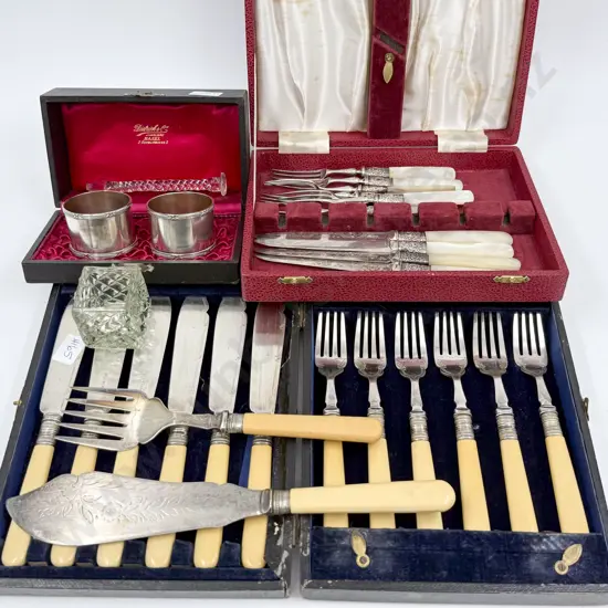 Boxed Cutlery Napkins Rings etc