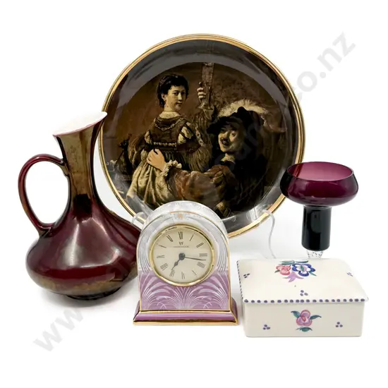 Poole Lidded Trinket Box Wedgwood Clock & Other