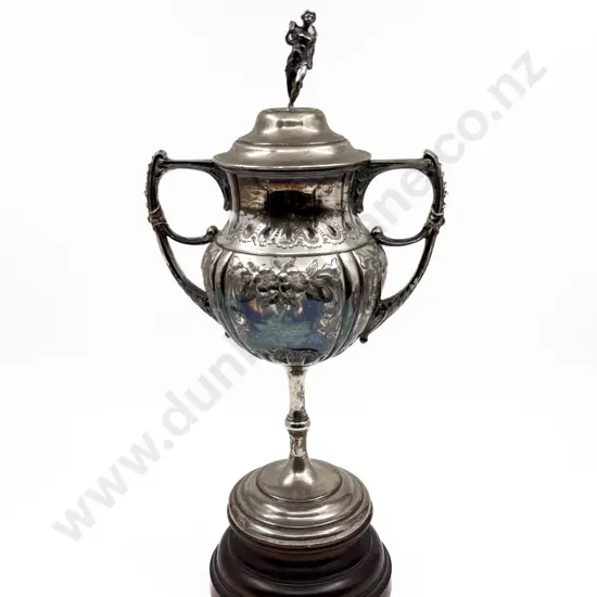 S/P Lidded Trophy on Stand