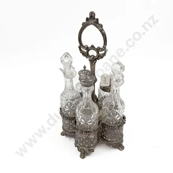 Crystal Condiment Set in S/P Stand