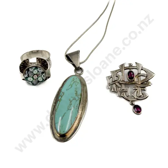 S/S Millefiori Glass Dome Ring