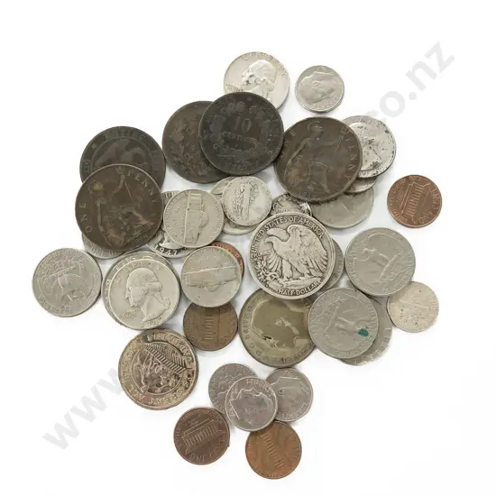 Small Quantity US & Other Vintage Coinage