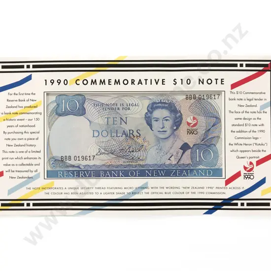 1990 Commemorative NZ $10 Note