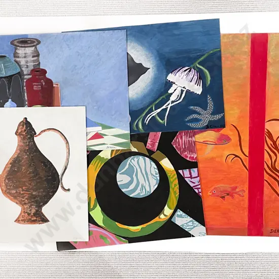 Five Unframed Artworks