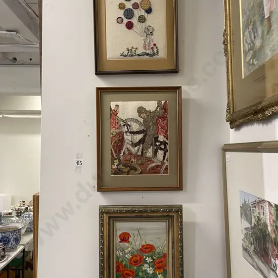 Val Stokes - "Poppy Time" - Oil on Board & Two Others