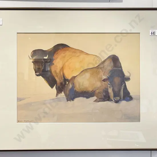 Kurt Wiese - (German-American 1887-1974) Buffalo Study - Watercolour