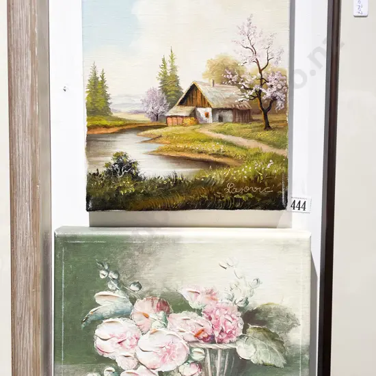 Small Landscape Oil on Canvas & Other