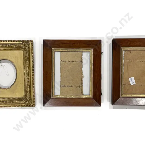 Pair Victorian Picture Frames together with Gilt Example