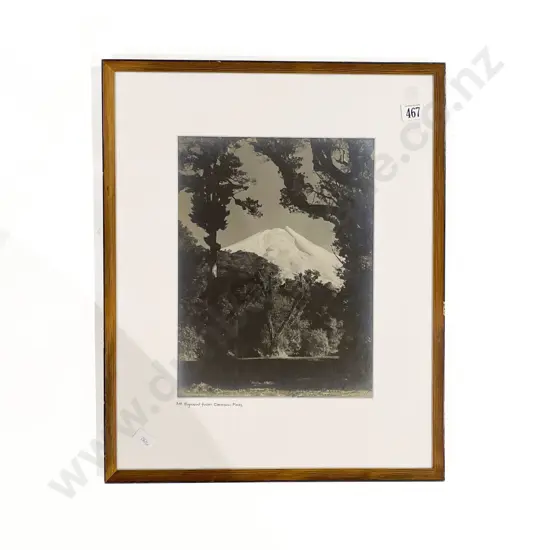 "Mt Egmont from Dawson Falls" - Silver Gelatin Print