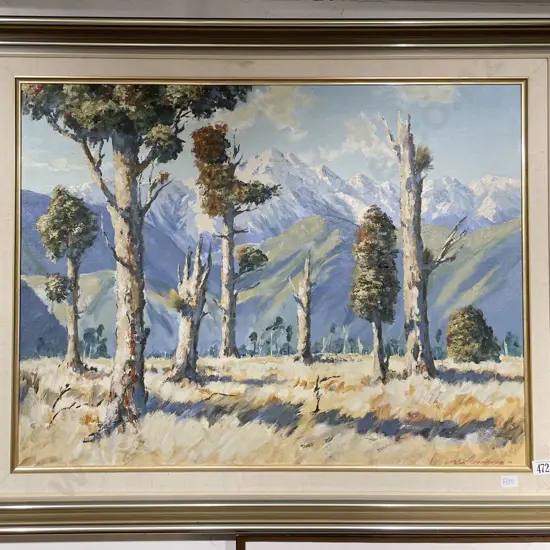 Aston Greathead - Southern Alps - Oil on Board