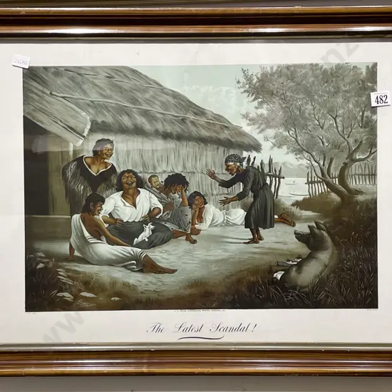 After George Sherriff - "The Latest Scandal" - Antique Lithographic Print by A. D. Willis