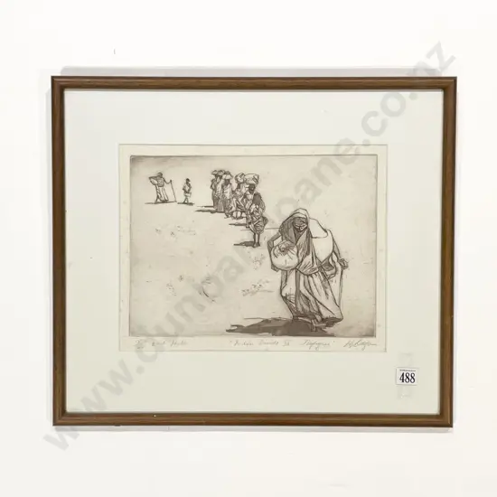 Unknown Artist - "Indian Suite IX Refugees" - Etching 15/40 2nd State (A/F)