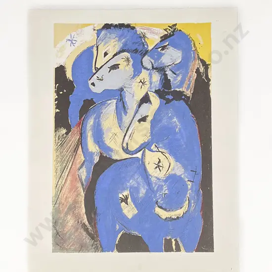 After Franz Marc - The Tower Of Blue Horses 2 - Reproduction Print (unframed)
