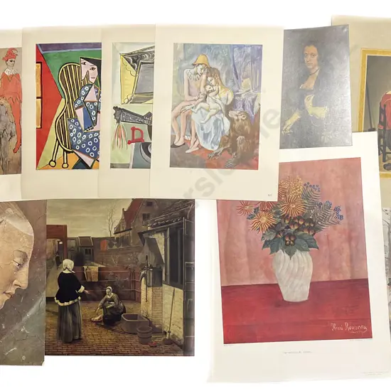 Eleven Vintage Reproduction Old Master Prints of Sizes