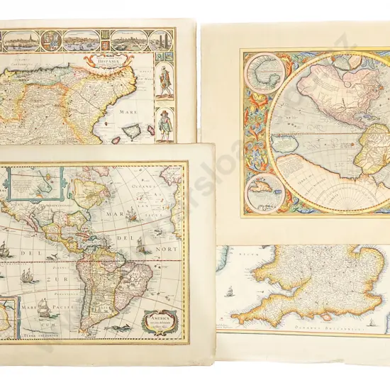 Seven Assorted Reproduction Antique Maps