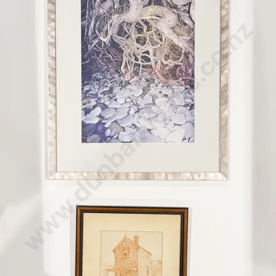 Clifford Murray - "Spring Street House" - Sepia Watercolour & Other