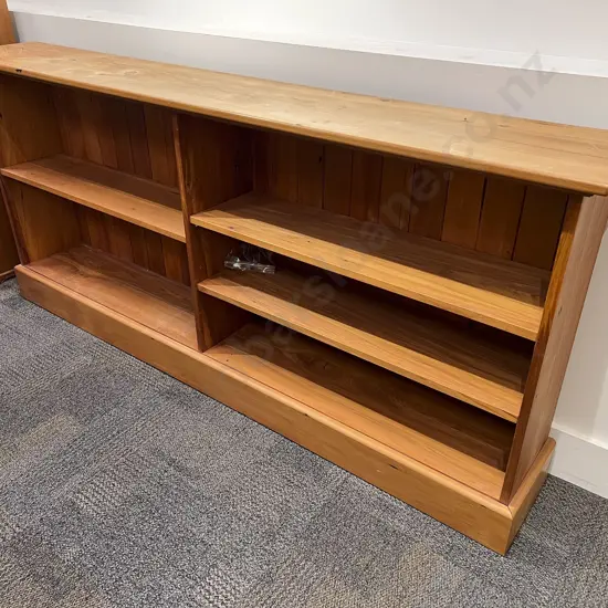 Three Shelf Low Bookshelf