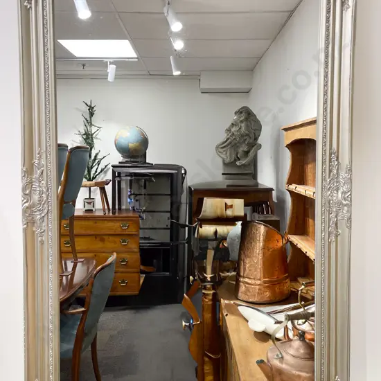 Large Rectangular Silver Gilt Framed Mirror
