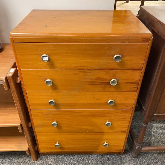 Mid Century Five Drawer Chest