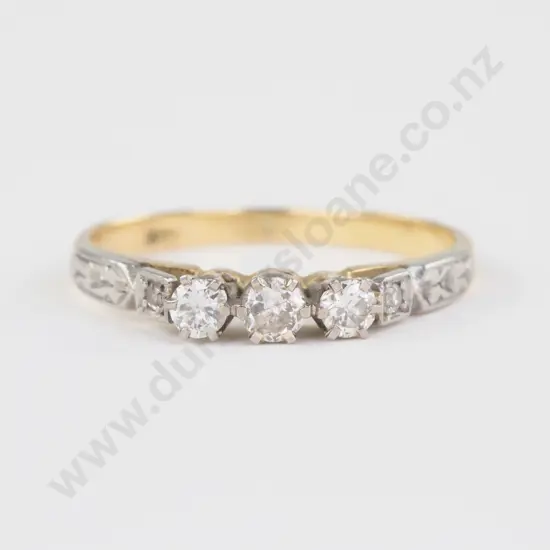 18ct Five Stone Diamond Bridge Ring
